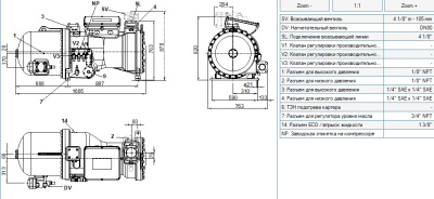 Компрессор CXHP92-240-702Y Frascold